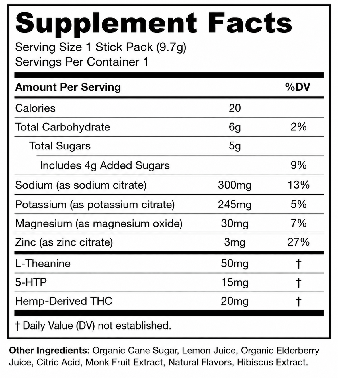 Elderberry Lemonade THC Drink Mix
